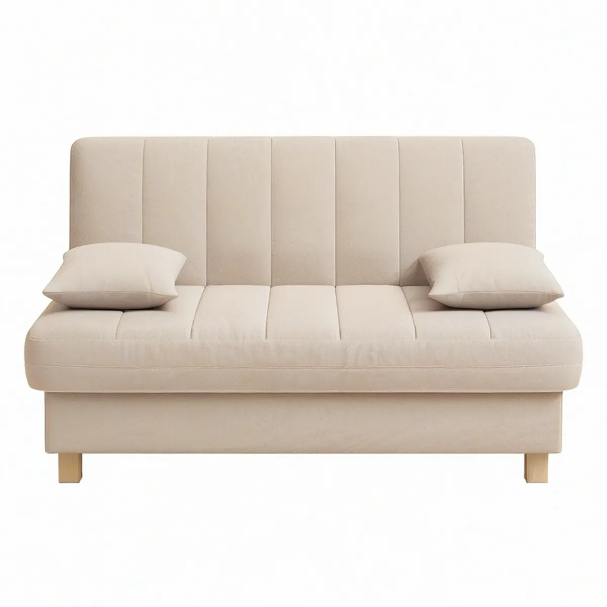 Beige 2-personers sofa med høj ryg, 160 x 82 x 88 cm