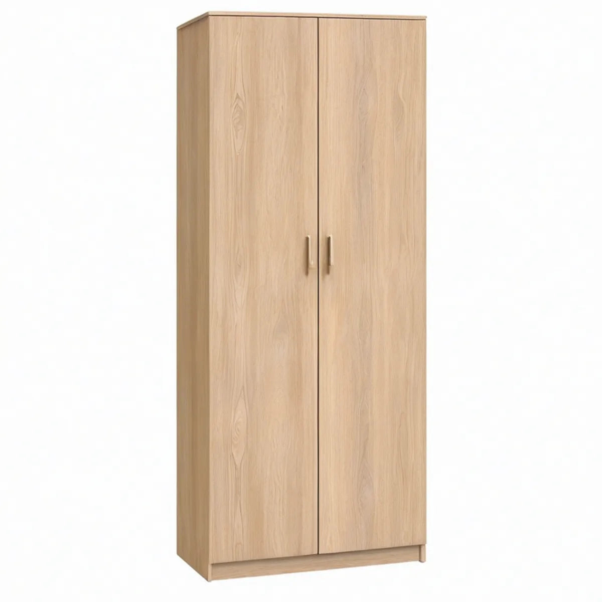 Garderobeskab med 2 døre, 80 x 52 x 180 cm, egefarvet